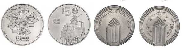 Portugal Moedas comemorativas de 5 € euros UNC