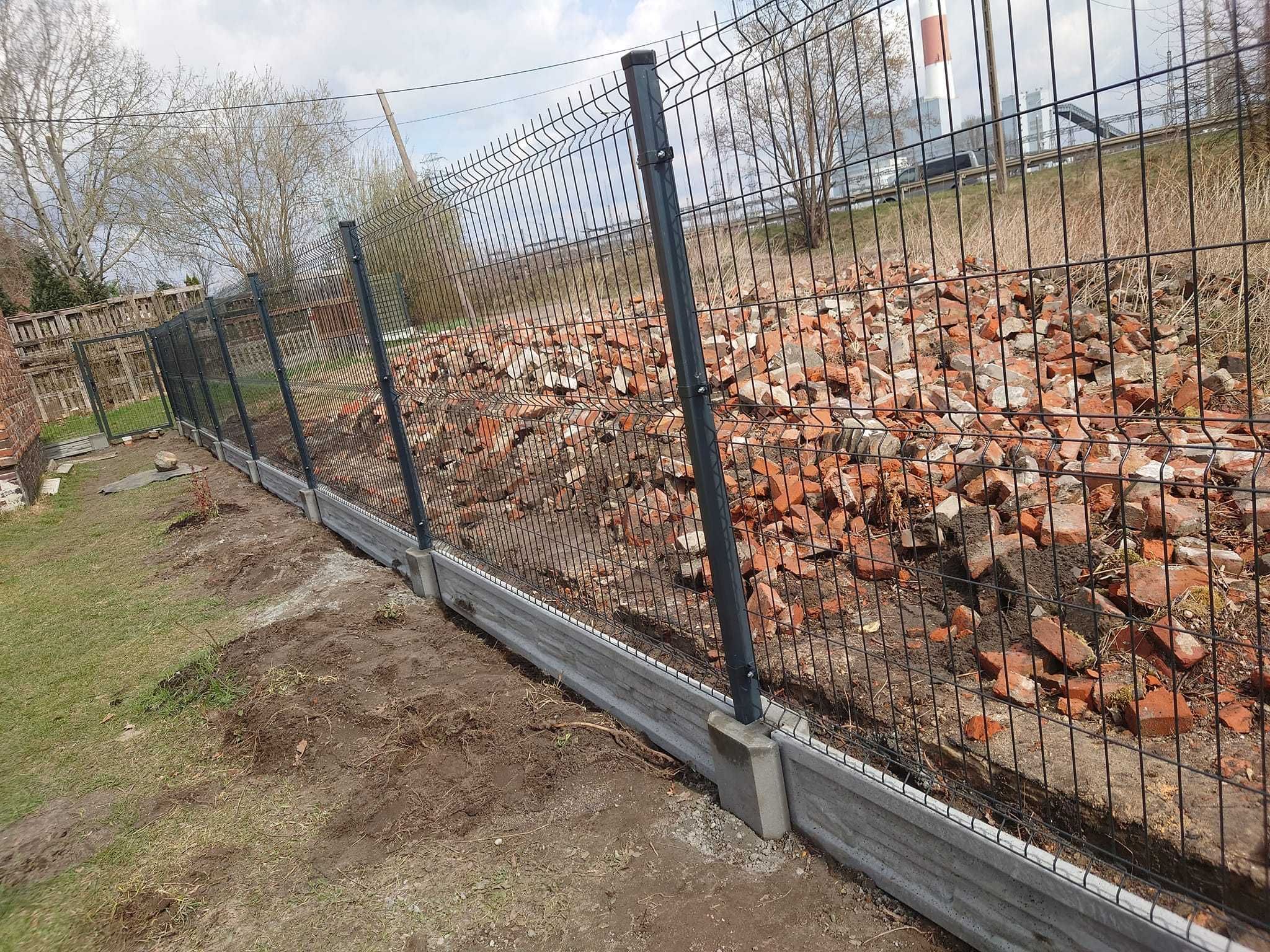 ogrodzenia ogrodzenie panelowe panele słupki brama furtka płot palety