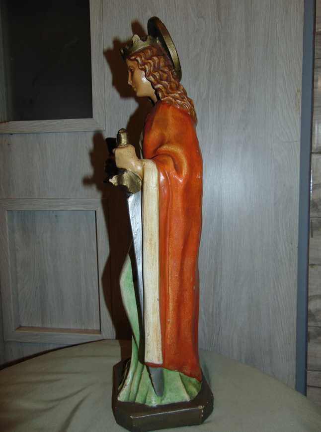 Przedwojenna figura,gipsowa Święta Barbara