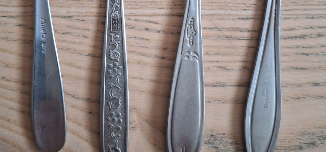 Łyżeczki do herbaty PRL  Ameta,Hepkk,Hefra stainless  3 szt