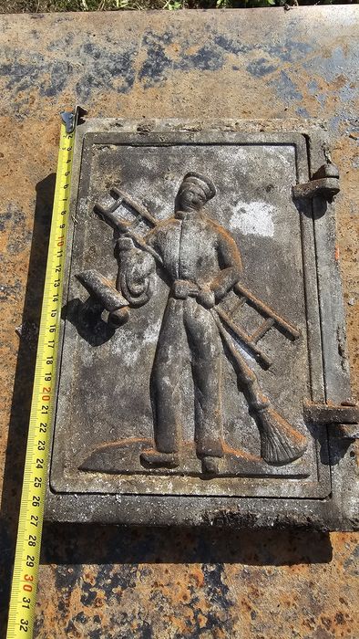 Drzwiczki do pieca piec luft komin kominek kominiarz loft vintage