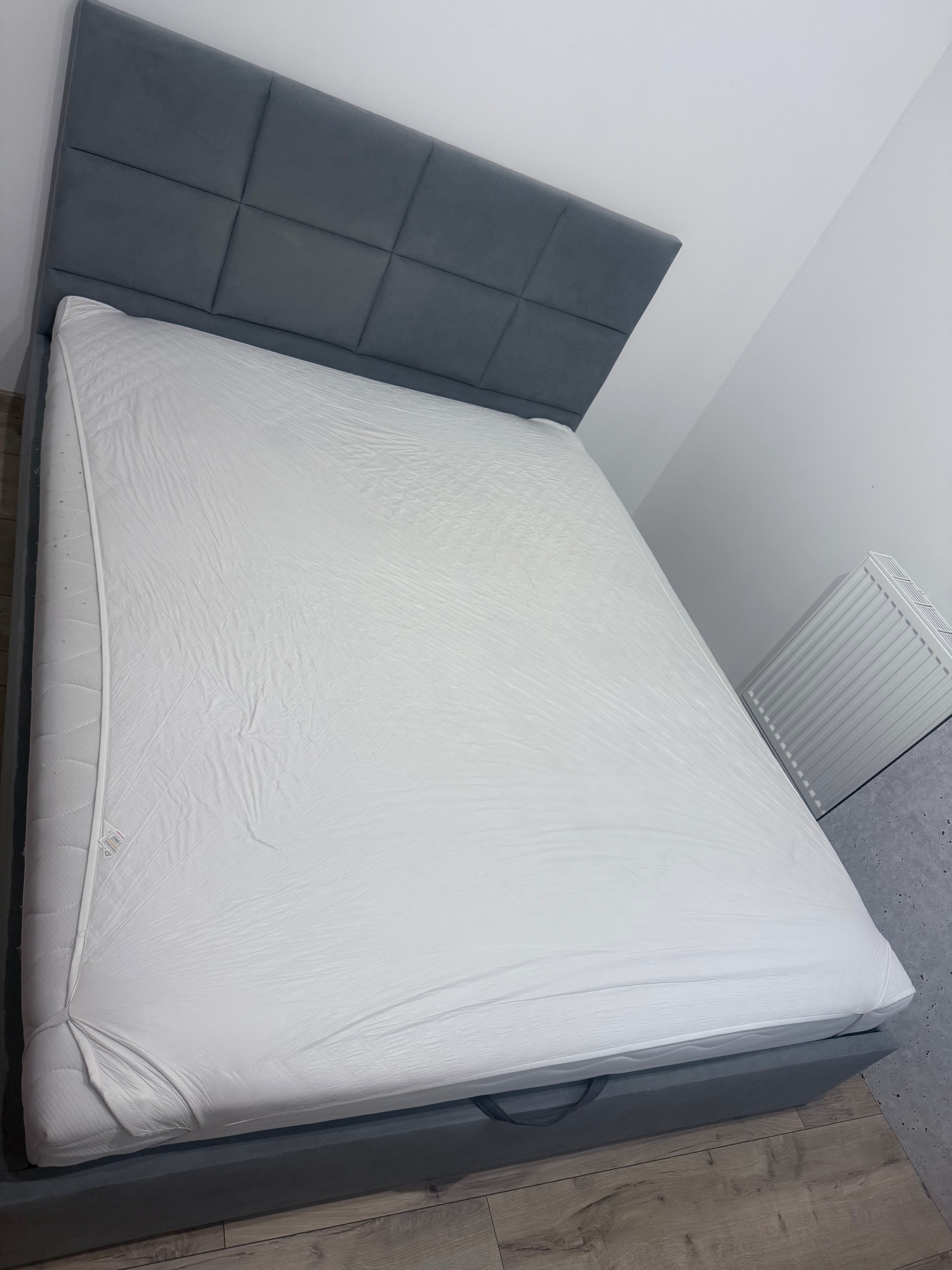 nowoczesne skandynawskie łóżko 160x200 z materacem