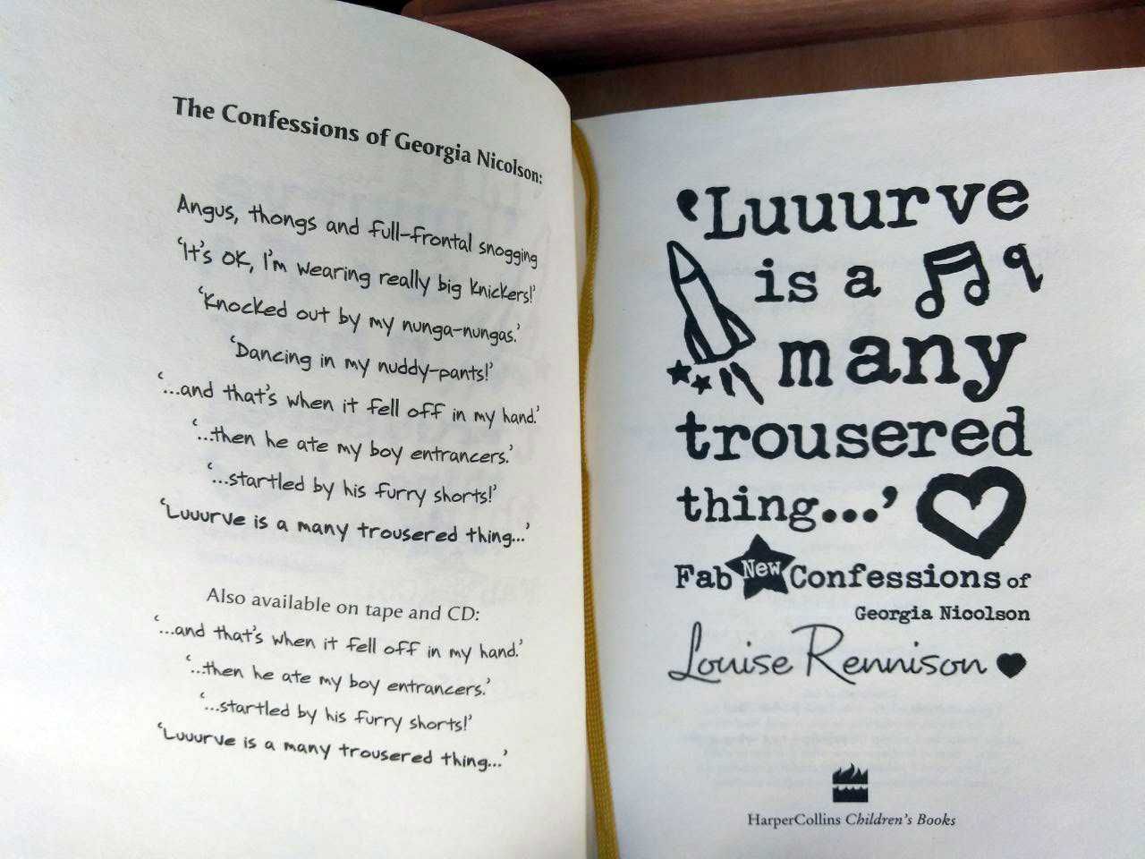 Louise Rennison - "Luuurve is a many trousered thing…" (на англ.)