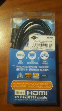 Кабель мультимедійний HDMI A to HDMI D (micro), 2.0m Atcom