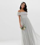 M4. Maya r. 38 Deluxe nowa srebrna hiszpanka z cekinami ASOS na wesele