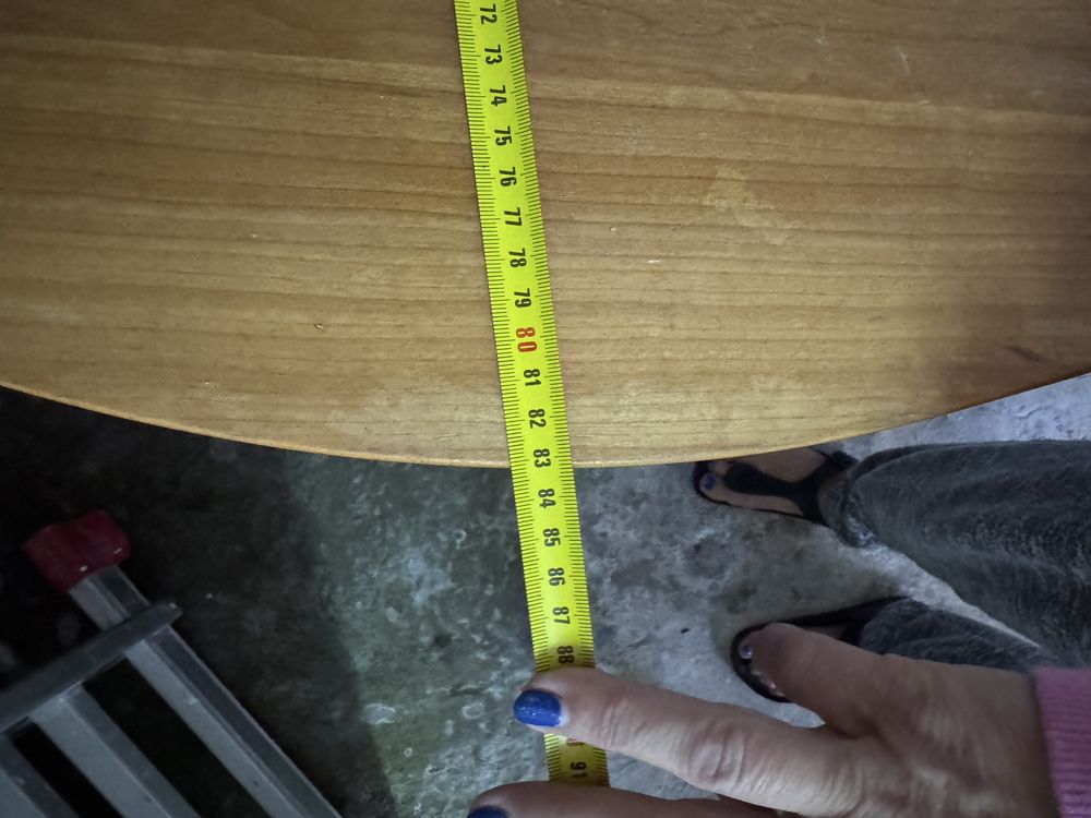 mesa em madeira em forma de gota