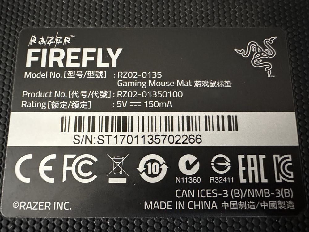 Tapete Rato (Razer Firefly) como novo