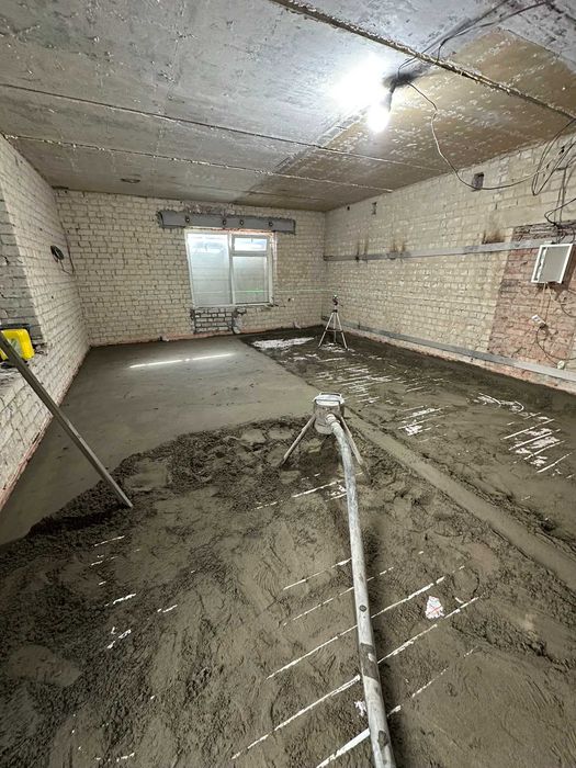 СТЯЖКА підлоги напівсуха, полусухая машинна заливка ПРОМИСЛОВА ПІДЛОГА