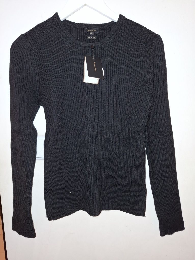 Nowy damski prążkowany sweter Massimo Dutti rozmiar. L