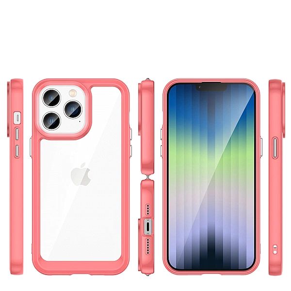 Outer Space Case etui iPhone 14 Pro Max sztywny pokrowiec z żelową ram