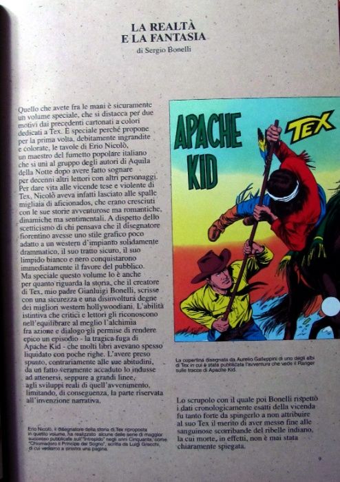 Livro Tex original em Italiano e a cores: Apache Kid