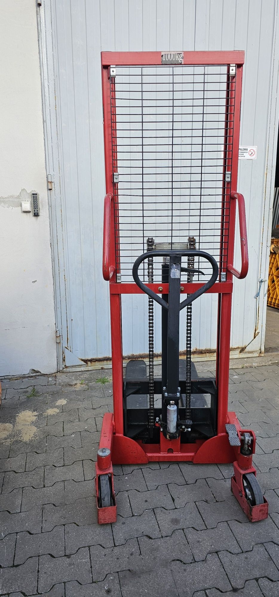 Wózek masztowy transportowy paleciak podnośnikowy 1000 kg