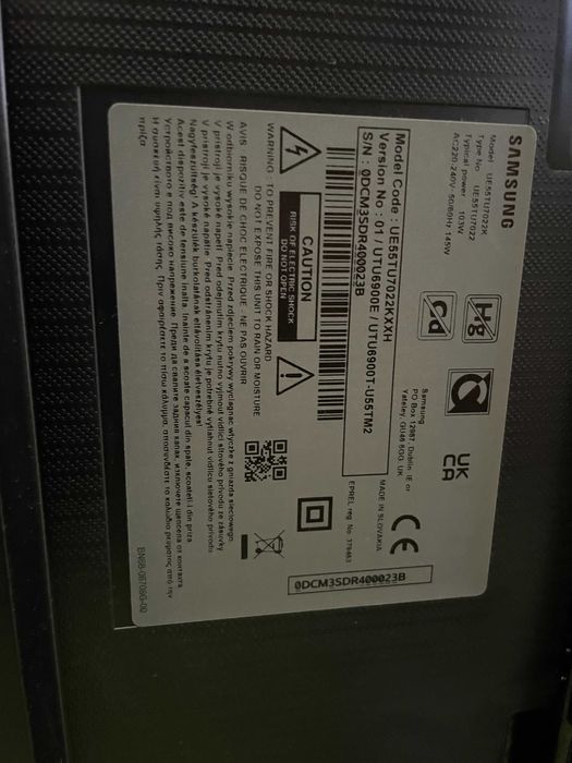 telewizor -UE55TU7022 SMART TV UHD 4K SAMSUNG