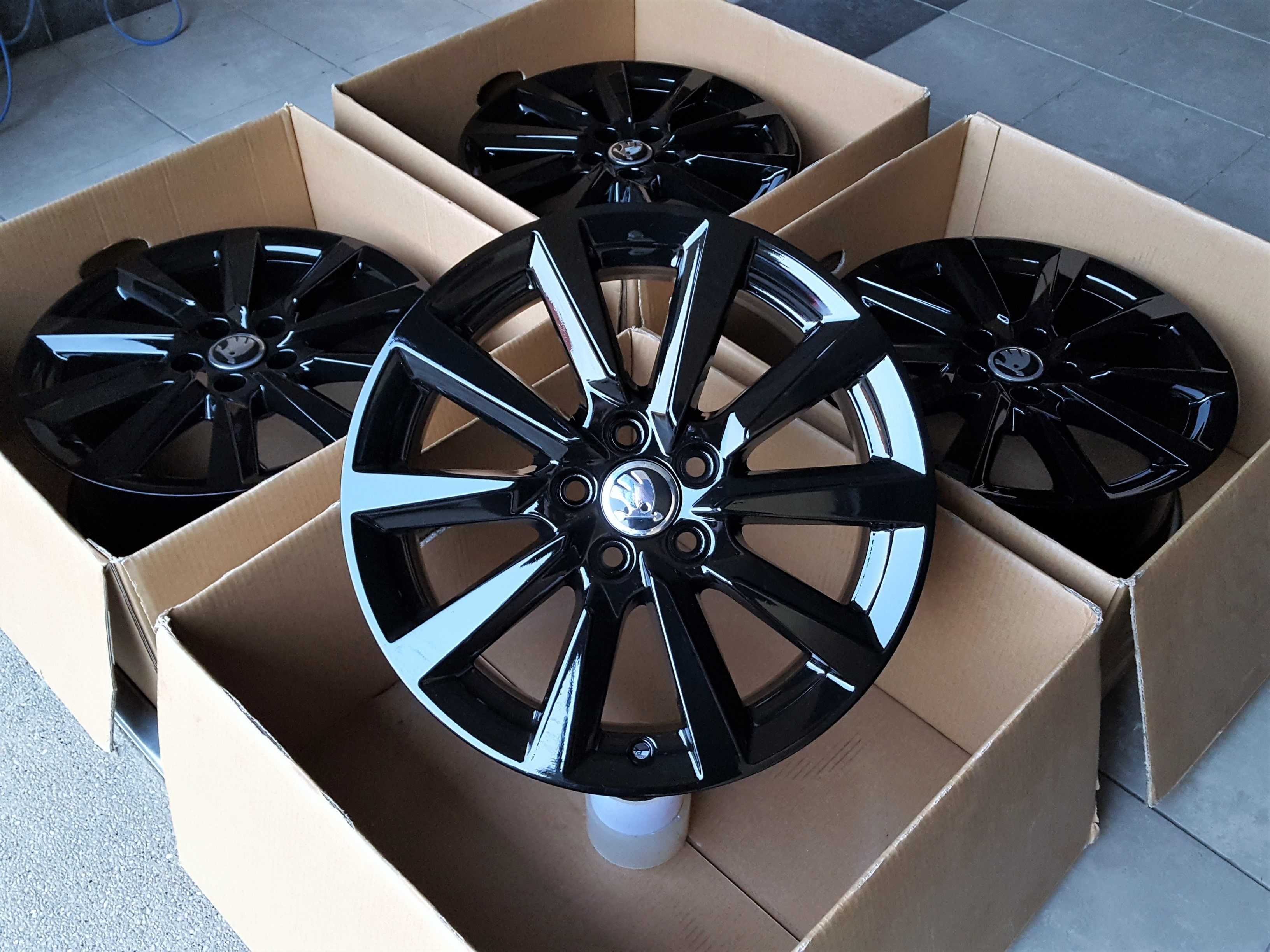 Alufelgi 16 5x100 Skoda Kamiq Scala Rapid Fabia Roomster Czarne ! 474#