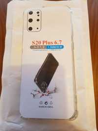 Capa de Silicone Transparente Anti-Choque para Samsung Galaxy S20+