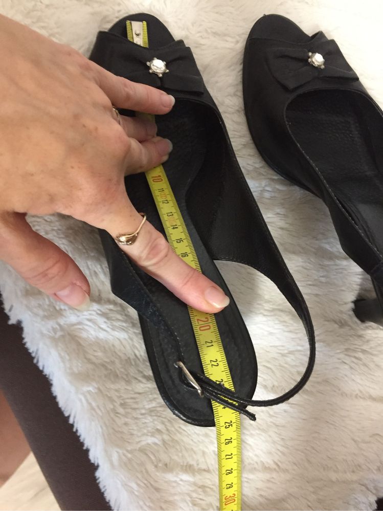 Buty sandały czarne damskie rozmiar 38