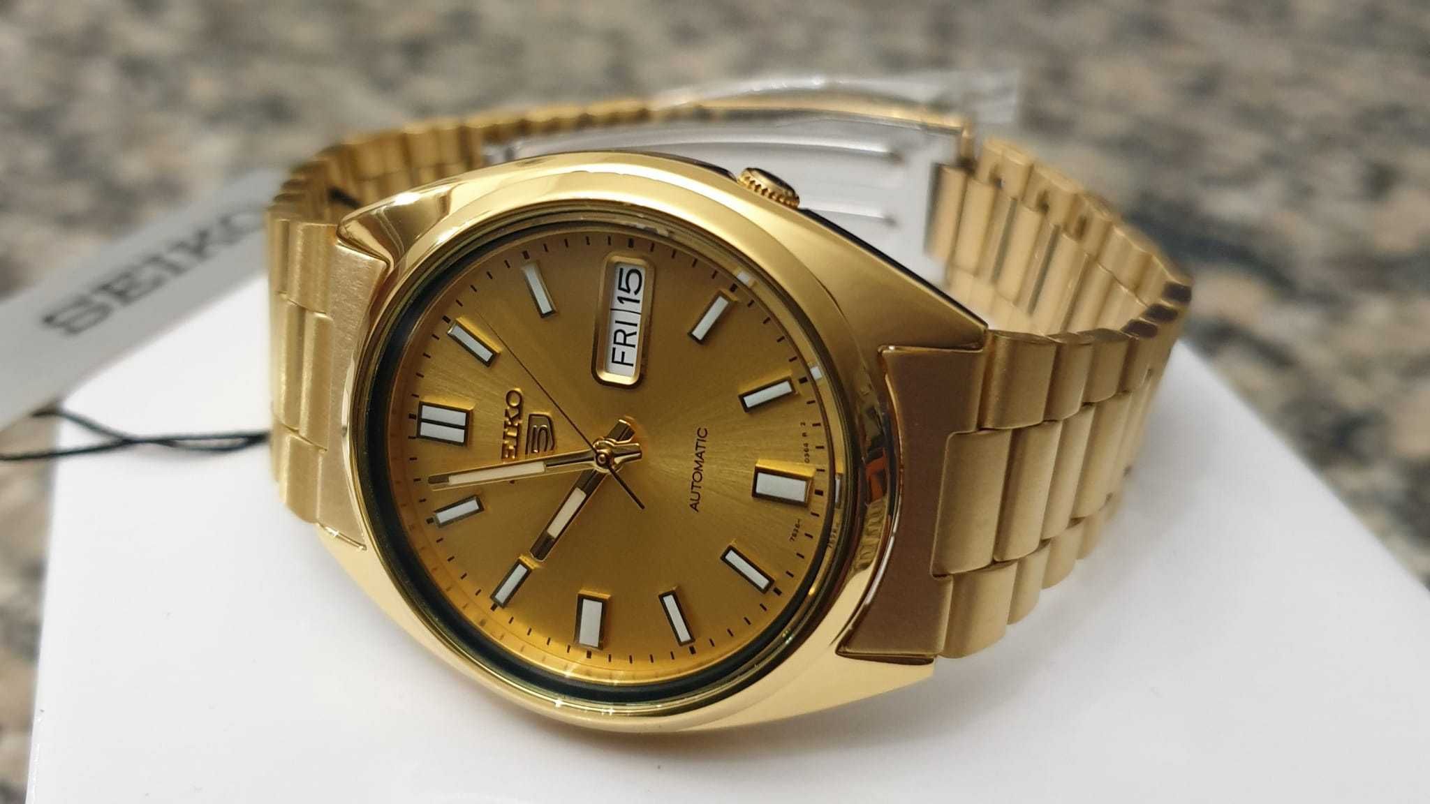 *NOVO* Seiko 5 Sports Automático SNXS80K1 Gold (37mm)