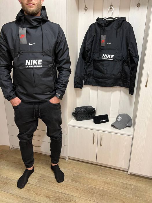Nike Running Black | Вітровка чоловіча | Premium якість | Туреччина