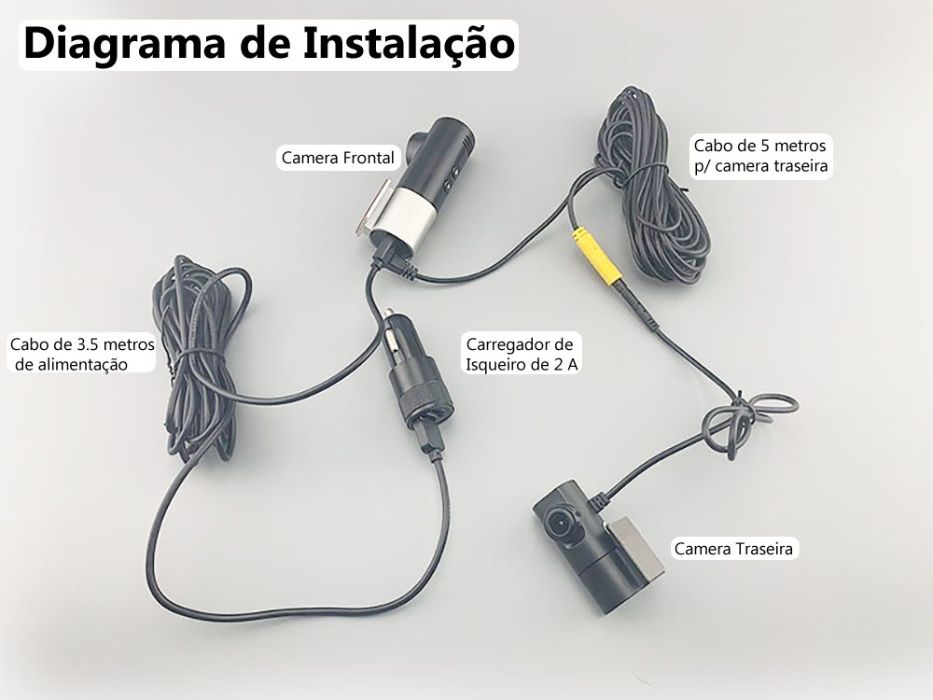 camera de carro dupla veiculo dash anti vandalismo wifi HD 1440p 2k