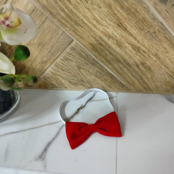 Czerwona mucha na gumce dla chłopca