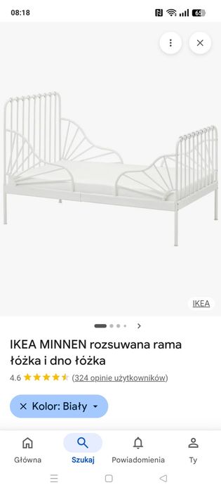 Łóżko Minnen rozsuwana rama