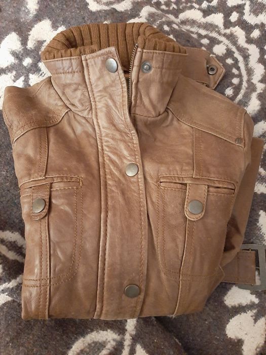 Casaco 100% Couro da Stradivarius