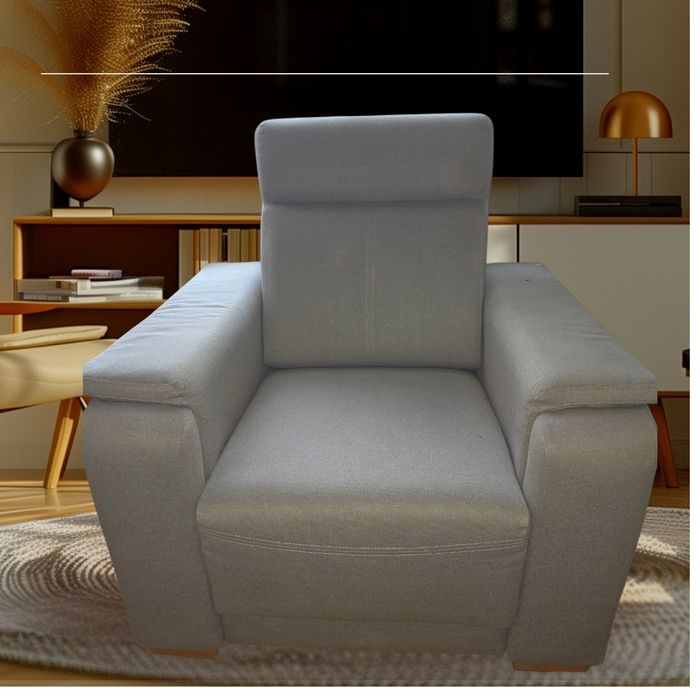 Duży fotel kolor szary