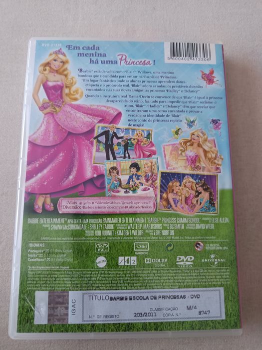 DVD Barbie escola de princesas