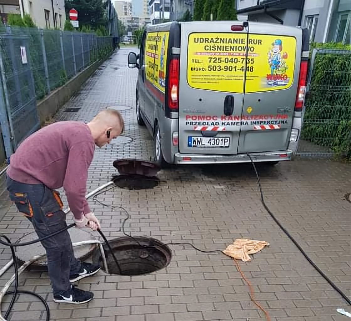 Hydraulik Udrażnianie czyszczenie rur kanalizacij WUKO kamera TV Ząbki
