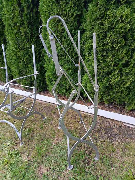 Krzesła składane ogrodowe stelaże metalowe