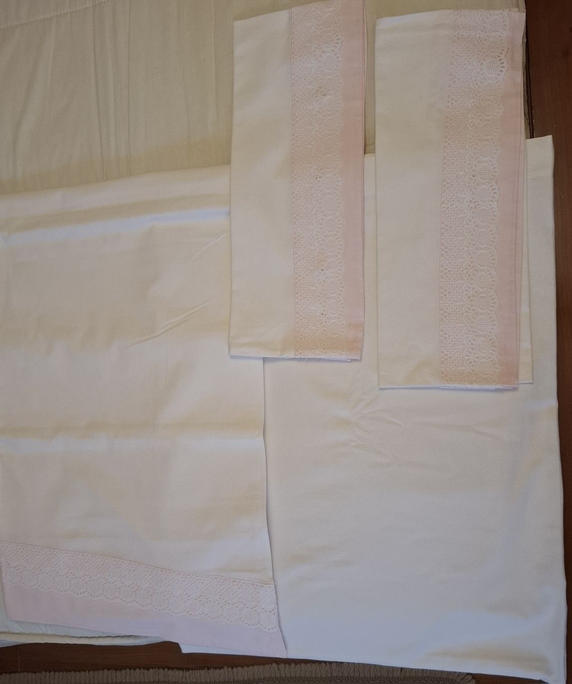 Lençóis cama de casal bordados