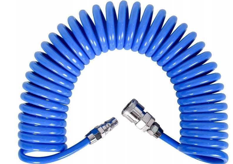 WĄŻ PRZEWÓD 8x12mm 10 m SPIRALNY Pneumatyczny do kompresora