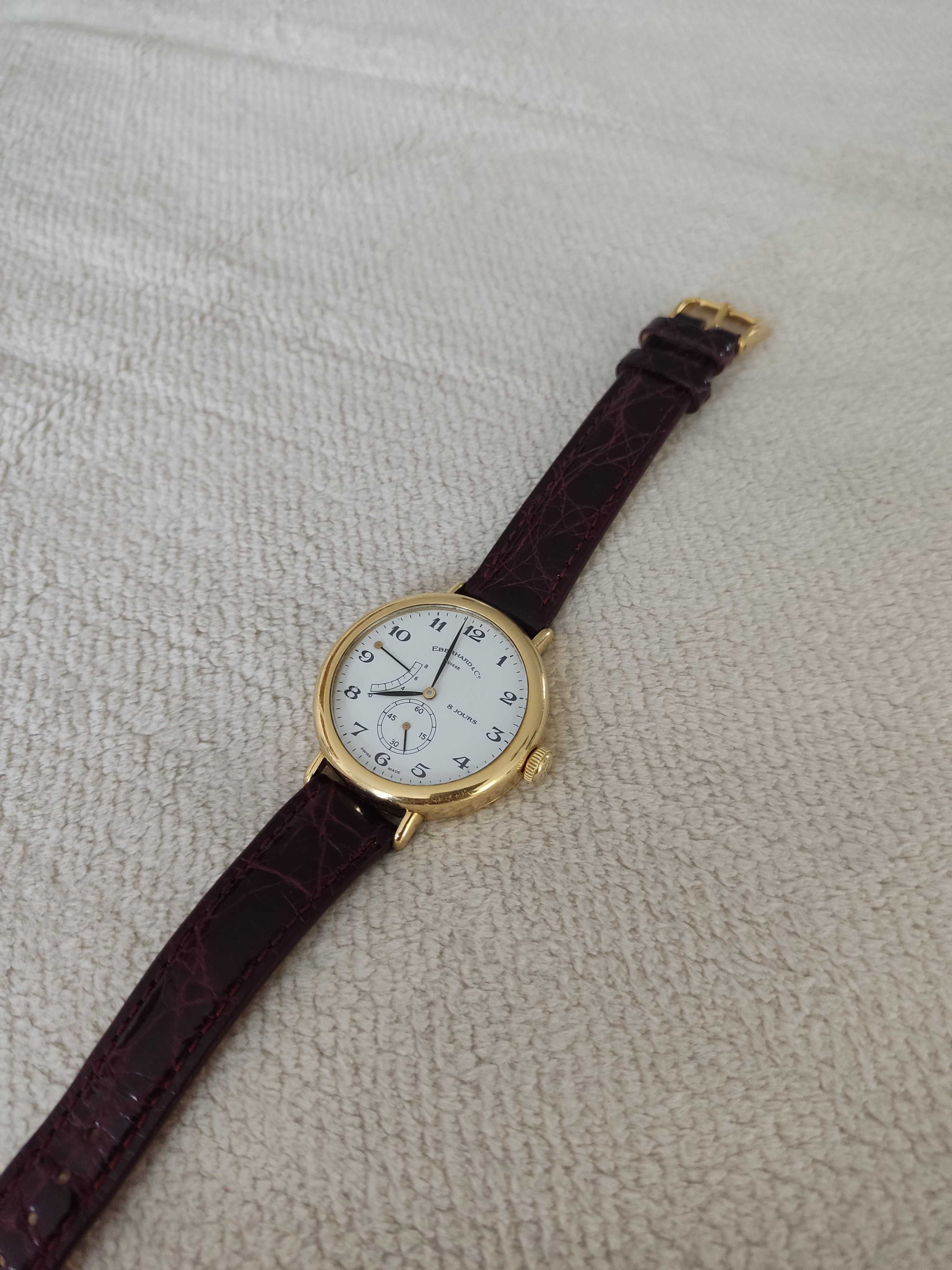 Eberhard & Co. 8 jours złoto 750 gold 18K złoty zegarek
