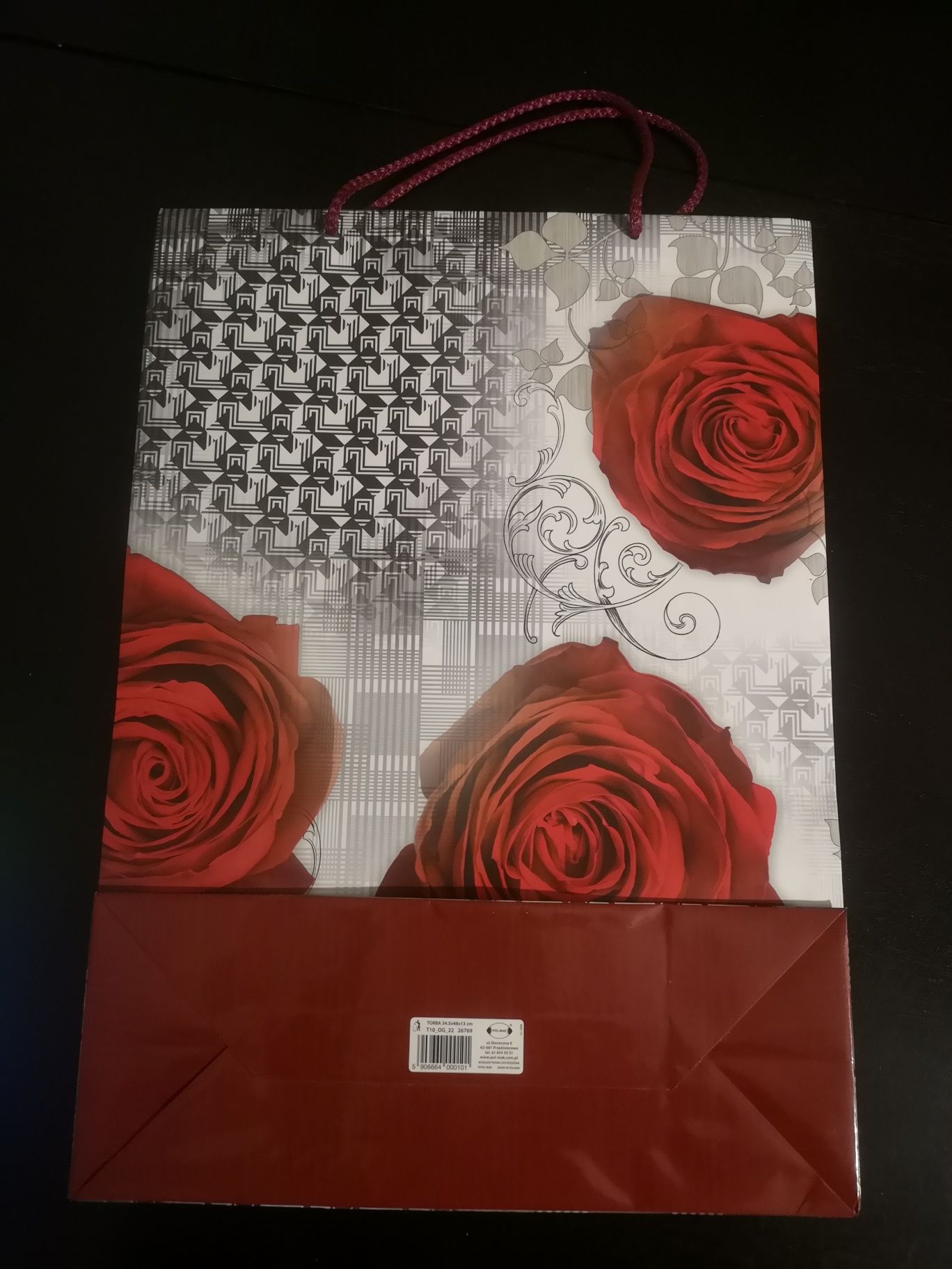 Torba papierowa róże