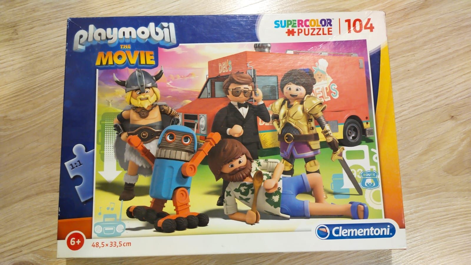 Puzzle 104 playmobil the movie clementoni