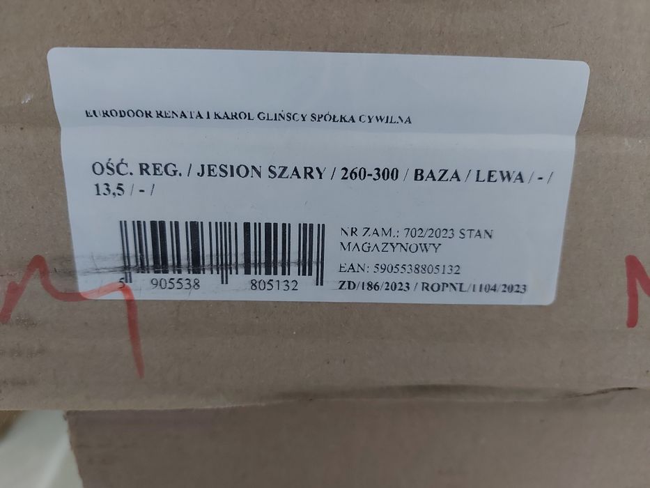 Ościeżnica regulowana do drzwi Mizar - Jesion Szary
