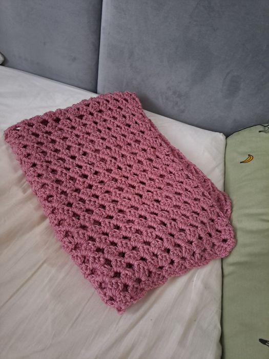 Kocyk szydełkoey własnorecznie robiony