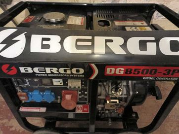 Agregat Diesel Bergo DG8500-3P (uszkodzone uzwojenie stojanu prądnicy)