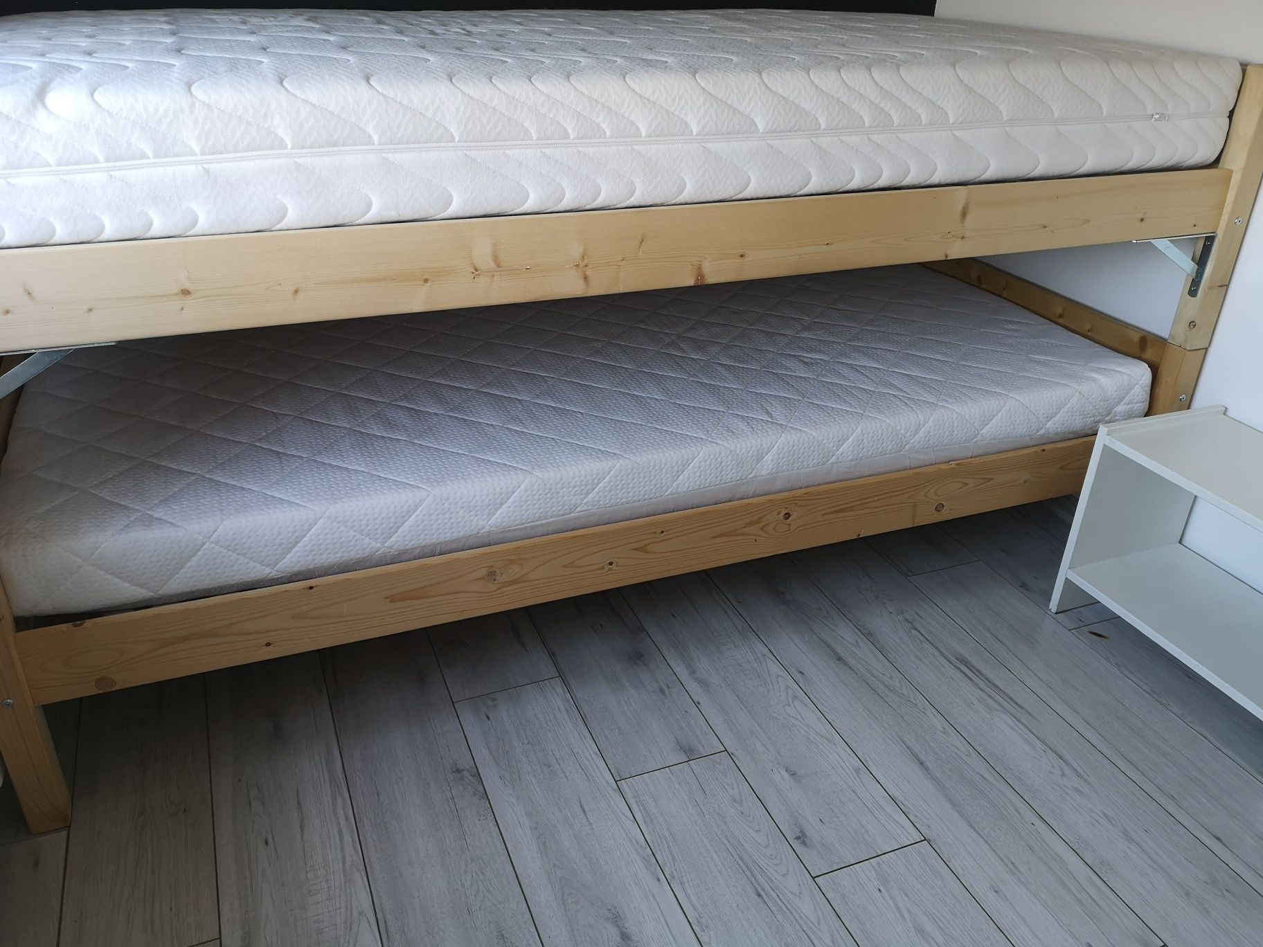Łóżko drewniane Jysk 90x200 + Rama łóżka +stelaż