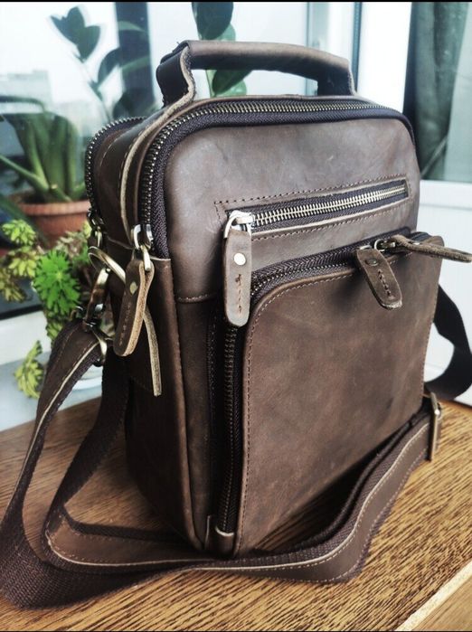 Сумка Мужская. Кожа (Crazy Horse). Dark Brown