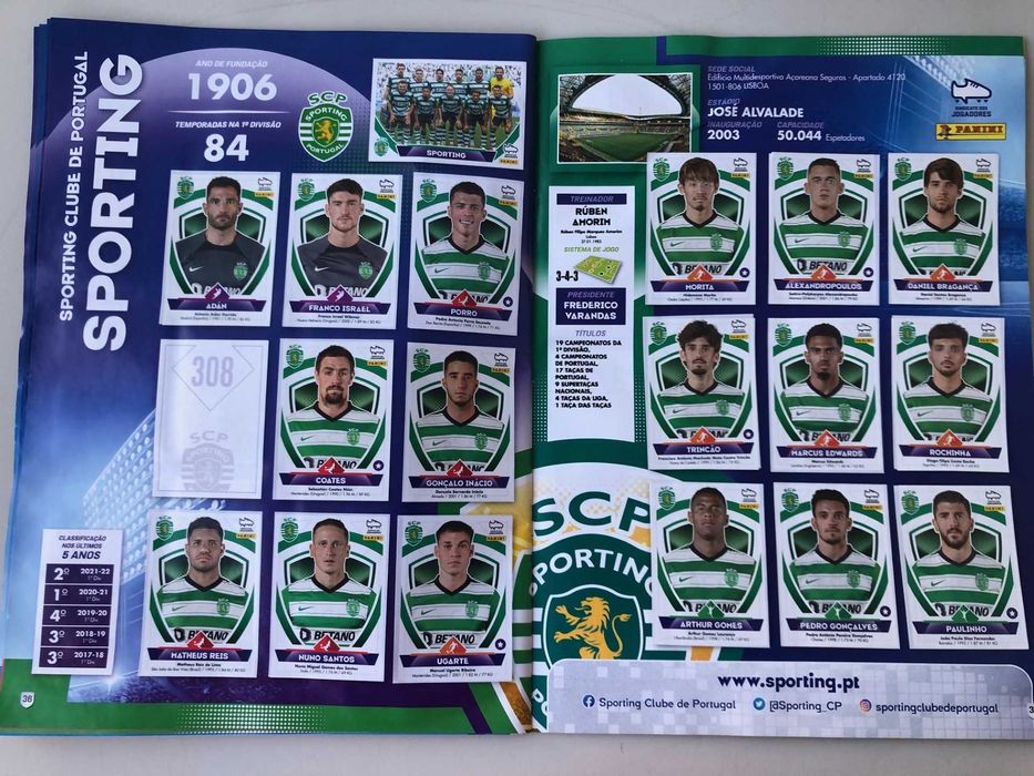 Coleção Cromos e Caderneta quase completa Futebol 22-23