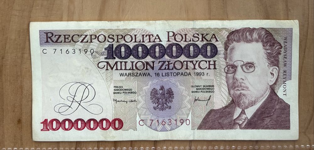 Banknot 1.000.000 milion ztotych seria C