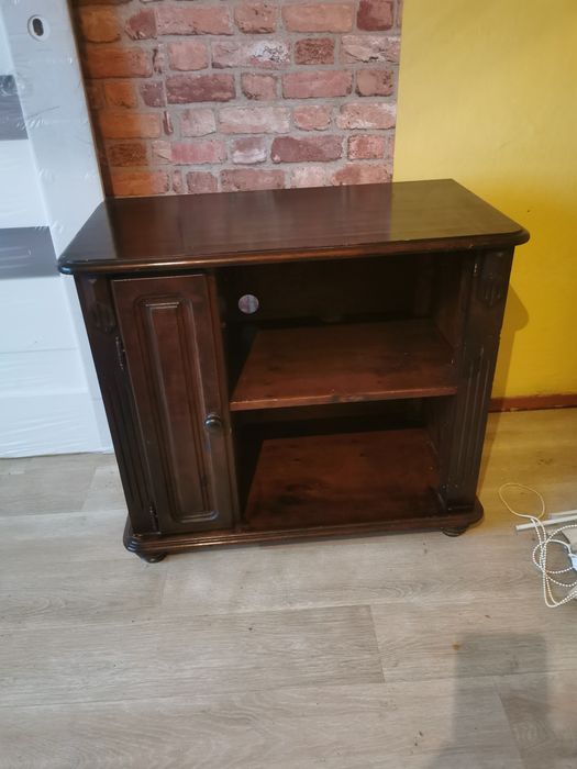 Zestaw komoda z lustrem szafeczka +4 krzesła