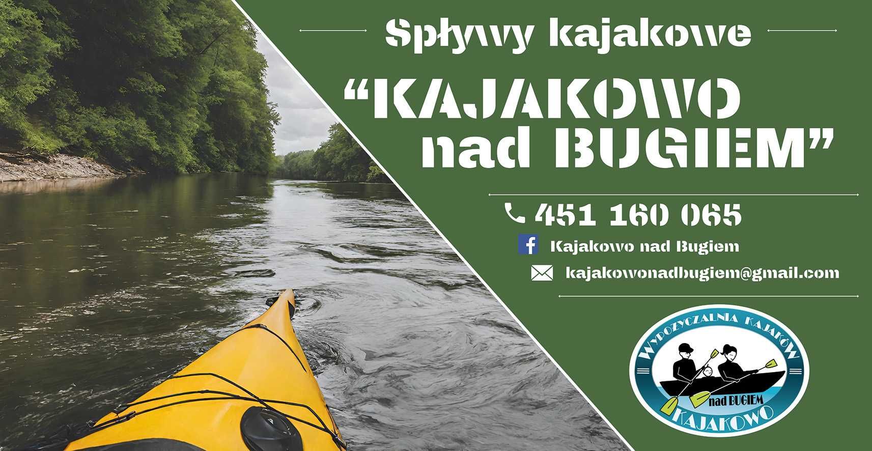 Wypożyczalnia kajaków - spływy kajakowe rzeką Bug - kajaki