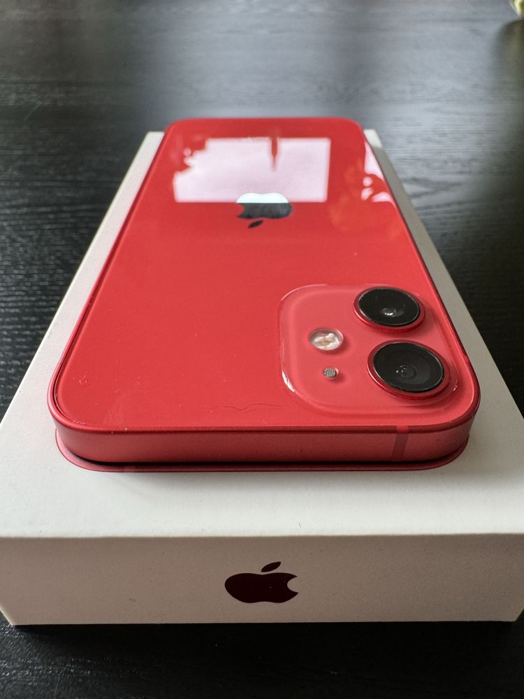 Iphone 12 mini 256gb, product Red, cały zestaw