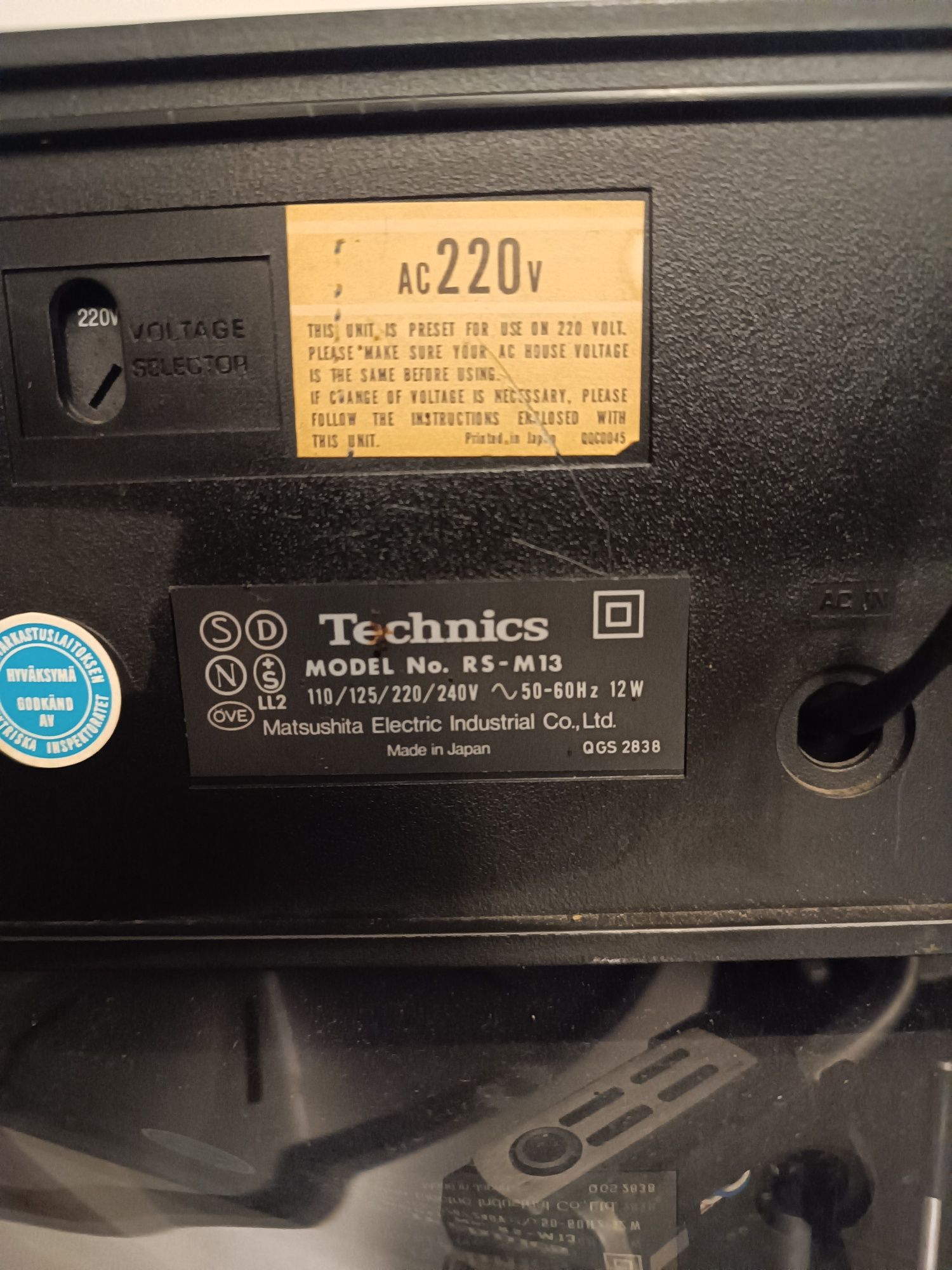 Technics RS-M13 Magnetofon jednokasetowy Unikatowy