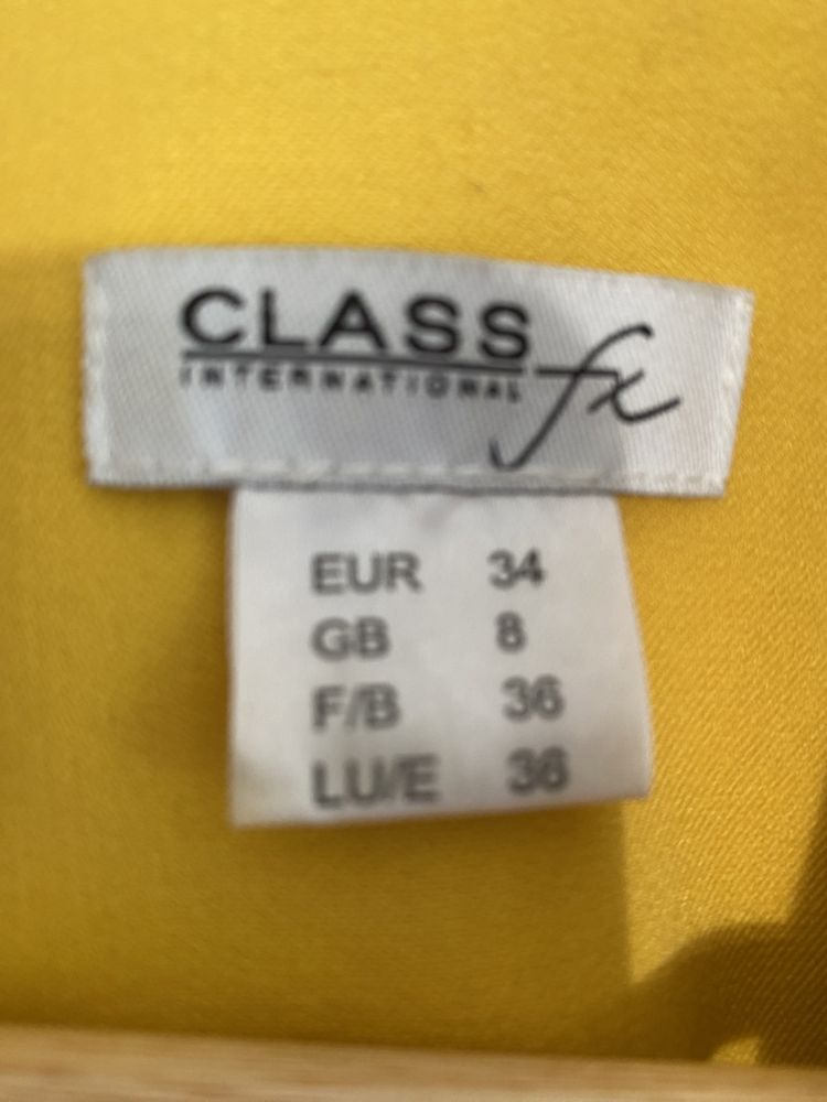 Class żółta  musztardowa  marynarka długi Fason 36