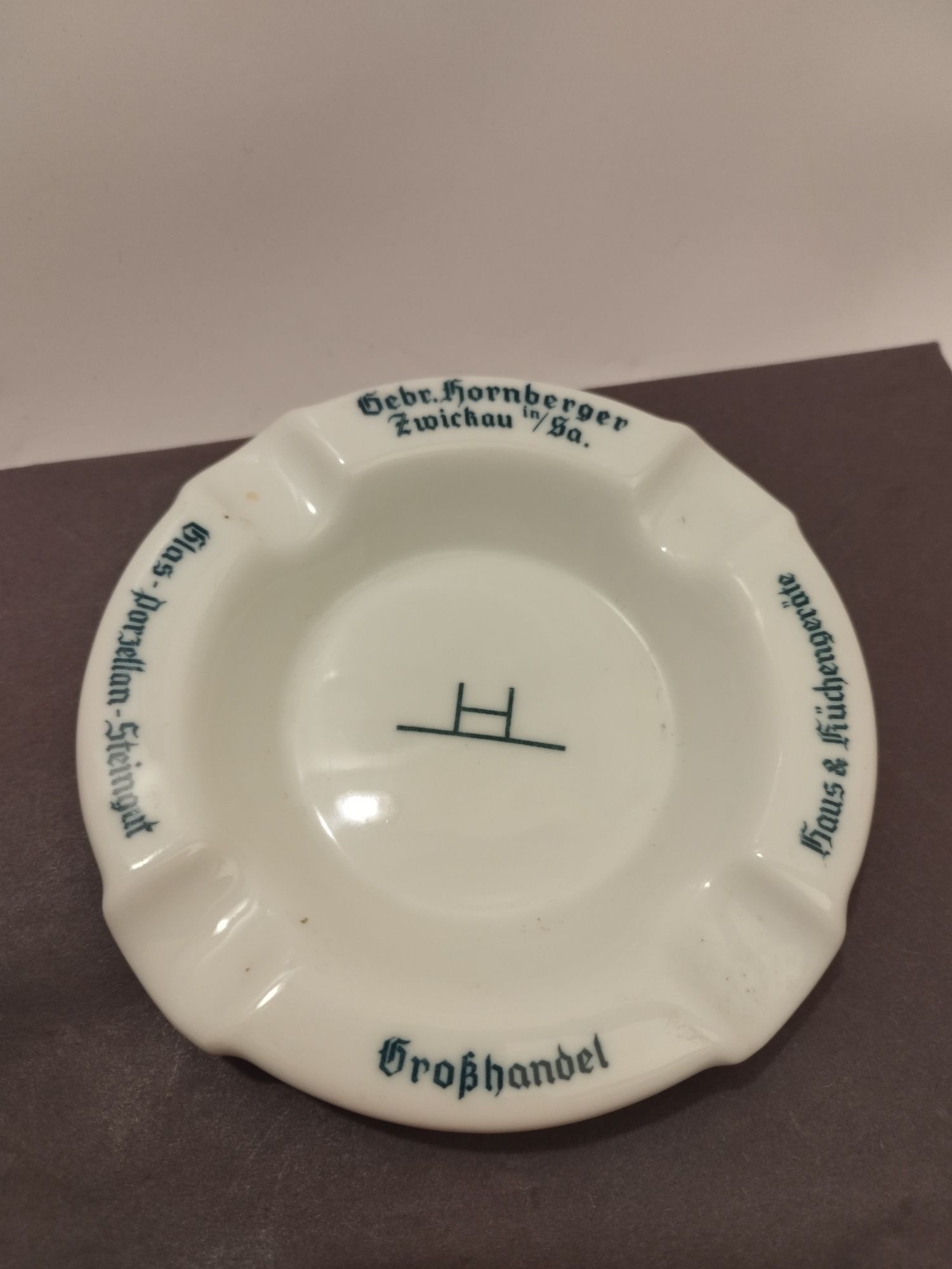 Przedwojenna popielniczka reklamowa porcelana