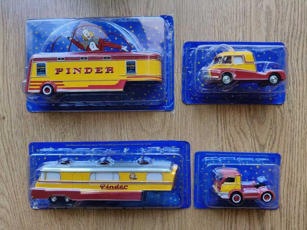Miniaturas Coleção Circo Pinder, escala 1:43 e 1:64
