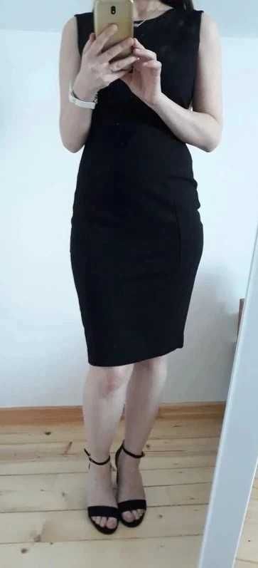 Czarna midi letnia sukienka bez rękawów Top Secret S 36